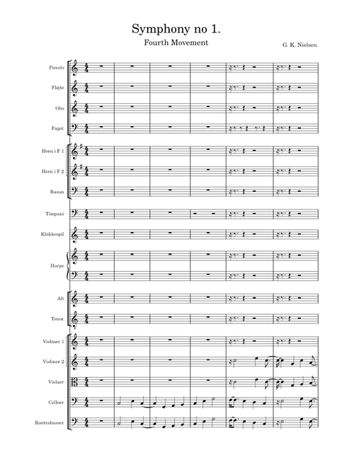 Symphony no. 1. (Fourth Movement) - G. K. Nielsen.