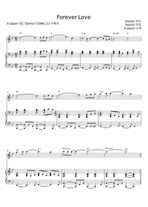 Forever Love - YOSHIKI Sheet Music with Chords for Piano (Solo