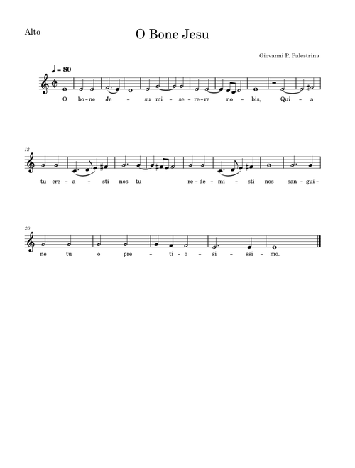 O bone Jesu - Alto