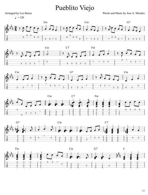 Pueblito Viejo (Arr. Leo Baeza) - Jose A. Morales (Ukulele)