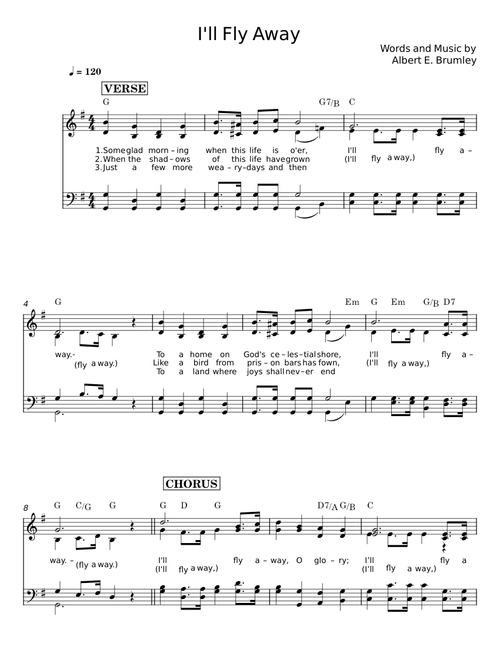 I'll Fly Away - Albert E. Brumley