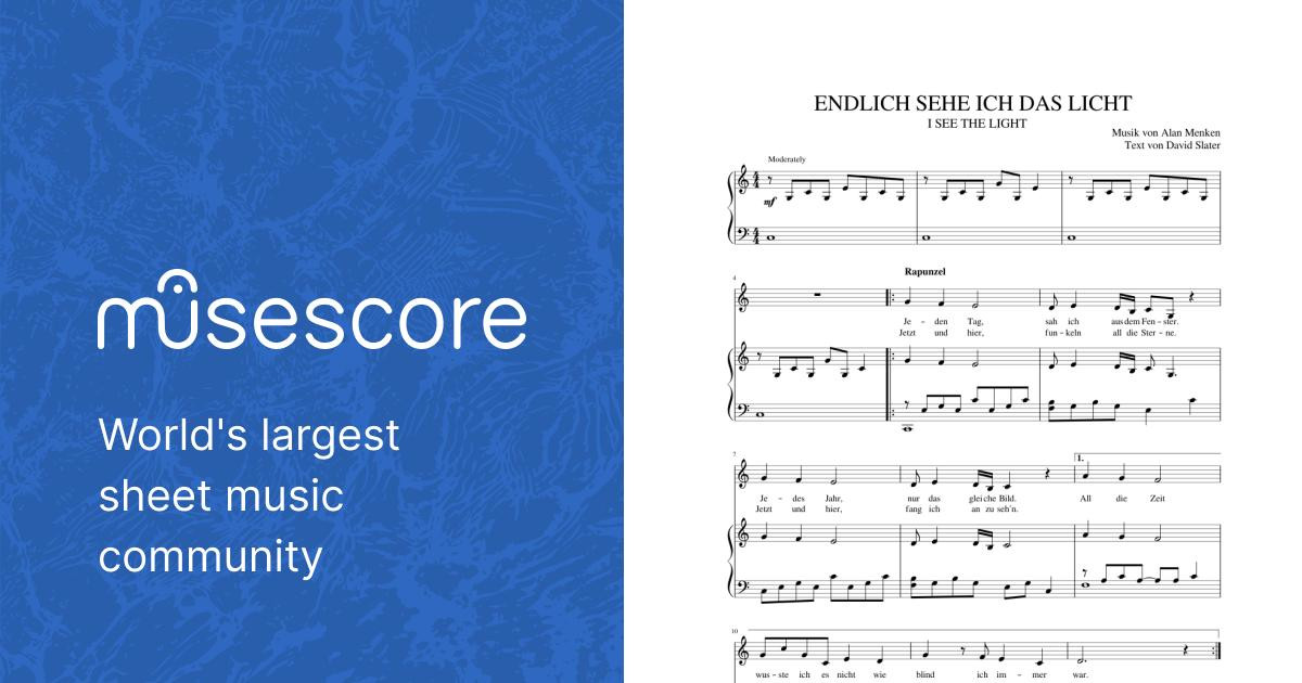 Endlich sehe ich das Licht Sheet music for Piano, Soprano, Tenor (Mixed Trio)