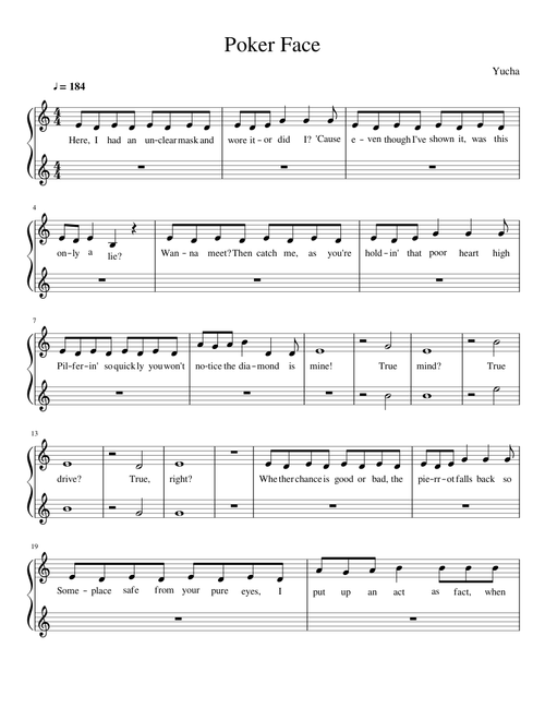 Poker Face (English Vocal Guide)
