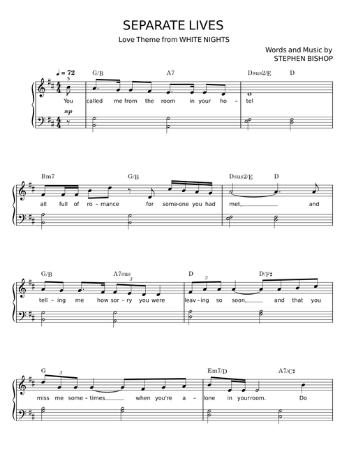 Separate lives - Stephen Bishop