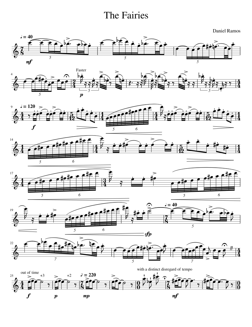 The_Fairies Sheet music for Oboe (Solo)