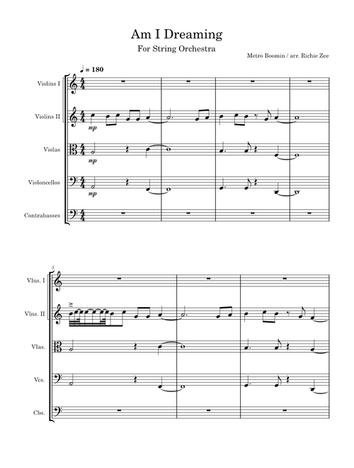 Am I Dreaming – Metro Boomin (For String Orchestra)