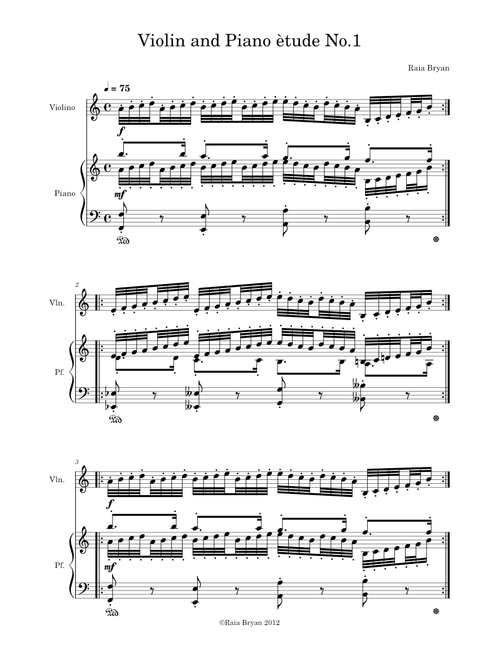 Violin and Piano ètude No.1 – raiabryan12