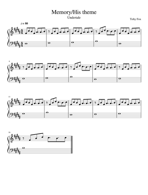 Memory/His theme - Undertale