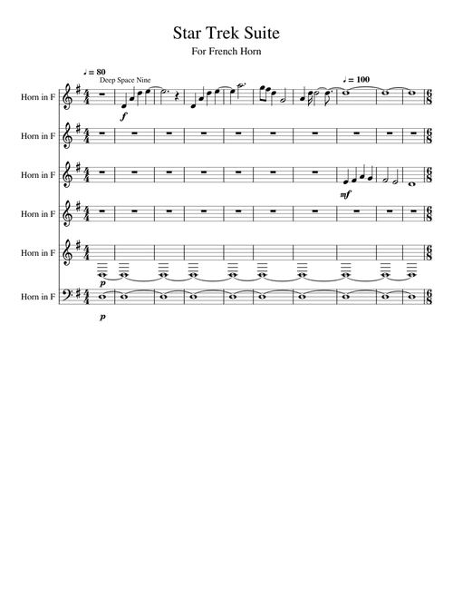 Star Trek Suite for French Horn