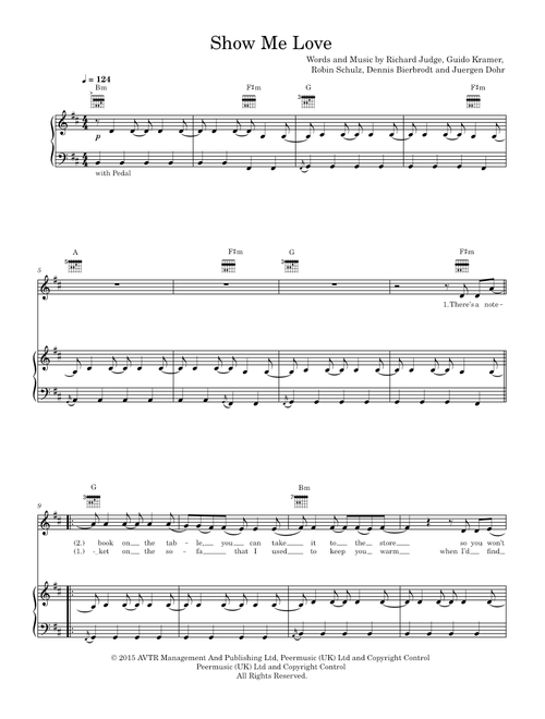 Show me love - Robin Schulz (Piano-Voice-Guitar)
