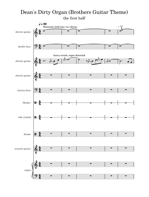 Dean's Dirty Organ (Brother's Guitar Theme) – Christopher Lennertz