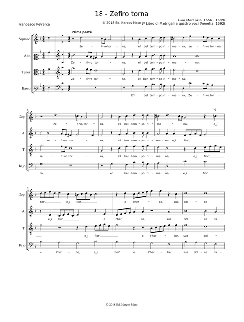 Zefiro torna - Luca Marenzio