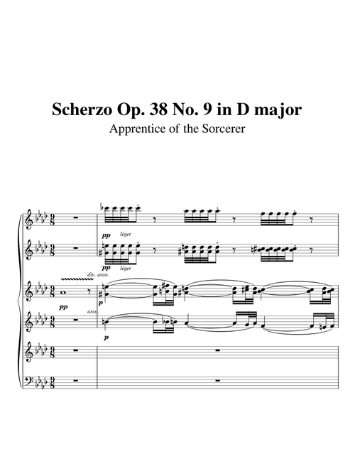Scherzo Op. 38 No. 9 in D major – personal work