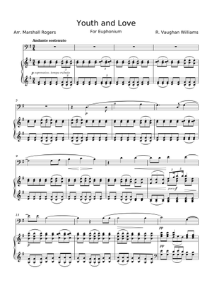 R. Vaughan Williams Youth and Love Sheet Music for Piano, Oboe