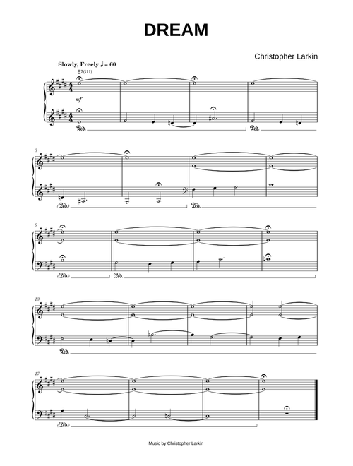 Dream - Christopher Larkin (Piano)