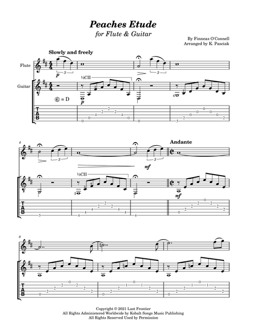Peaches Etude (Arr. Kenneth Pasciak) - Finneas O'Connell (Instrumental Duet)