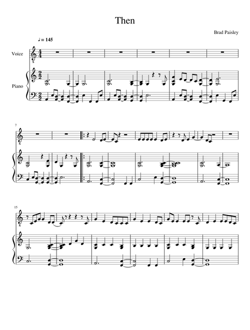 Then (Brad Paisley, for piano)