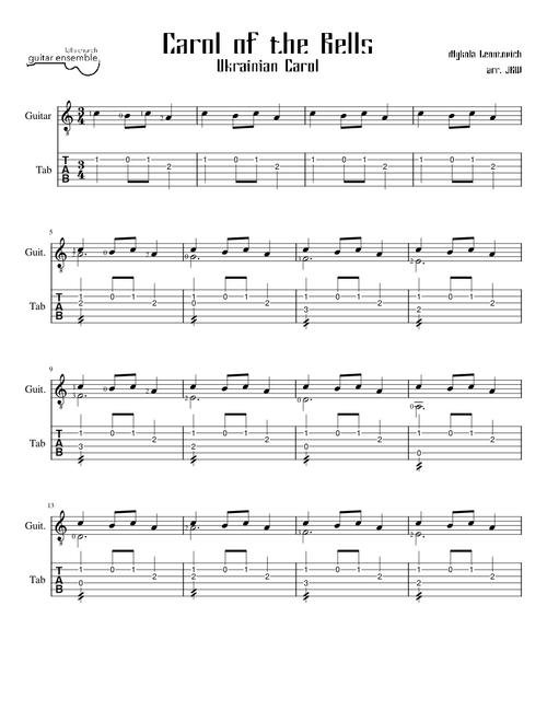 Carol of the Bells - Solo Guitar