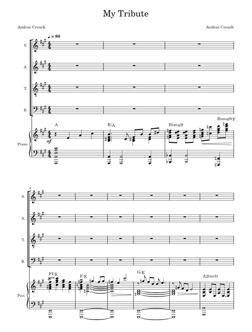 My Tribute (To God Be the Gloryy) – Andraé Crouch