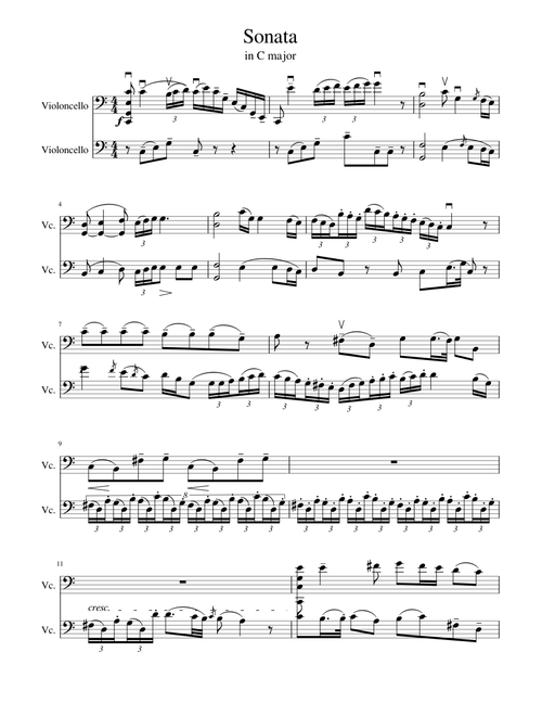 Boccherini - Sonata for two cellos in C major