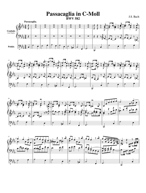 Bach: Passacaglia and Fugue in C Minor, BWV 582