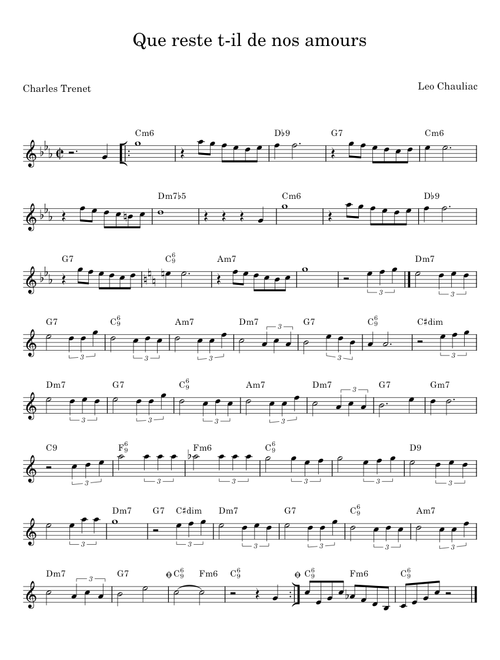 Que reste-t-il de nos amours? - Charles Trenet