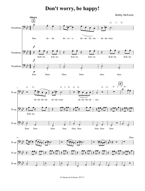 Don't worry, be happy! - Trombone trio 