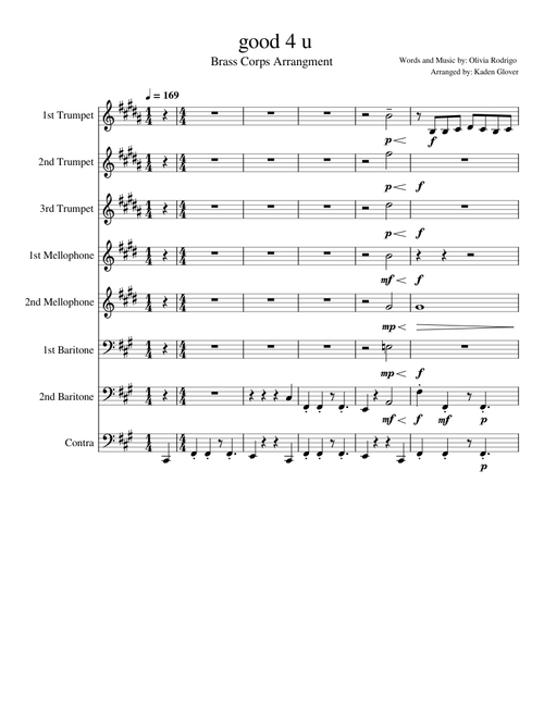 Good 4 u – Olivia Rodrigo good 4 u - DCI Brass Group