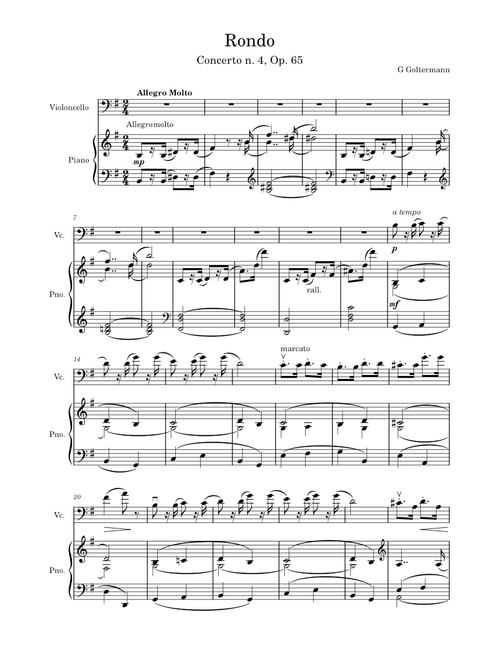 Rondo from the Concerto No.4, Op.65  – Georg Goltermann