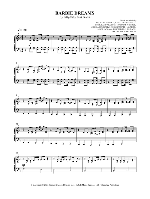 Barbie Dreams (Arr. SCMusic) - Fifty Fifty Feat. Kaliii (Piano Solo)