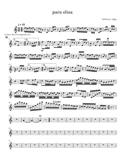 Fur Elise – Ludvig Van Bethoven