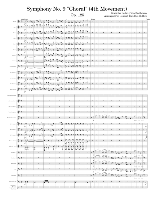 Symphony No.9, Op.125 – Ludwig van Beethoven (Movement 4, Arranged for Concert Band)