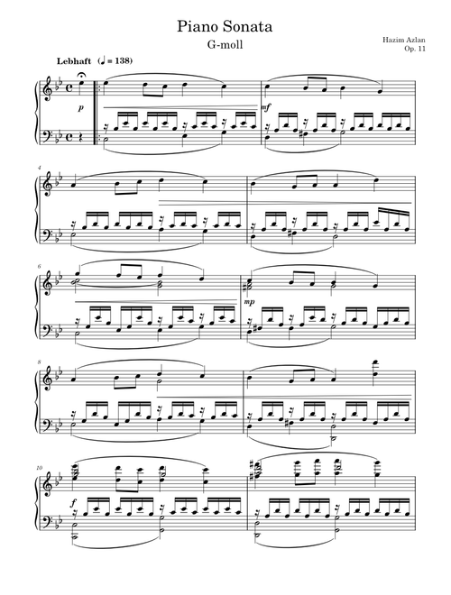 Piano Sonata G minor Op. 11
