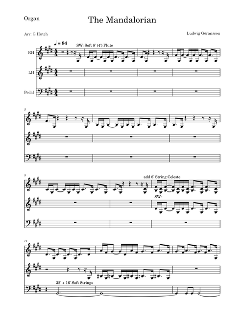 The Mandalorian Theme – Organ Arrangement