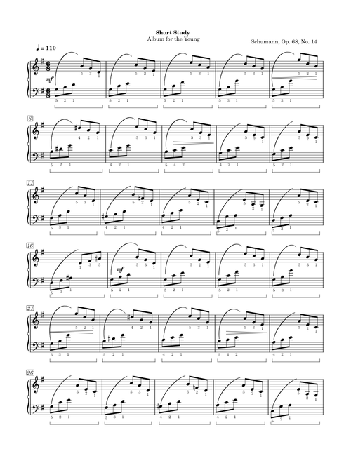 Robert Schumann - Short Study (Album for the Young) Op.68, No.14