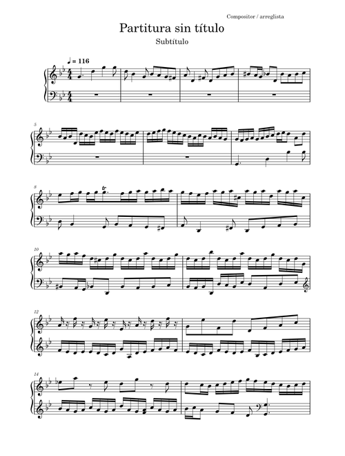 Little fugue in g minor – Johann Sebastian Bach Piano fuge CWV no 5