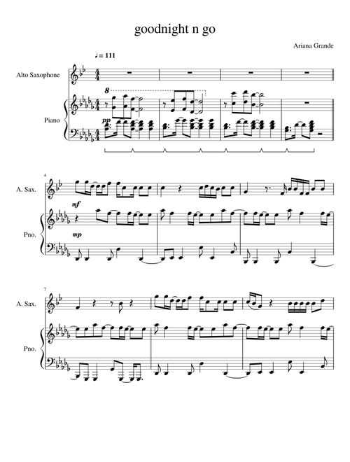 goodnight n go – Ariana Grande (Alto Sax)