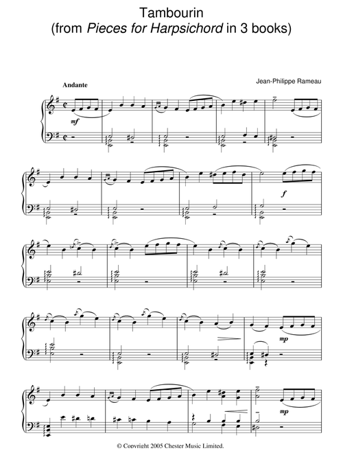 Tambourin - Jean-Philippe Rameau (Piano Solo)