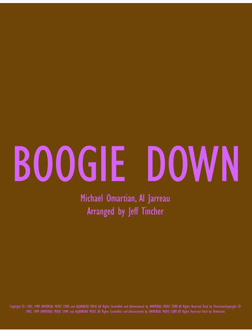 Boogie Down (Arr. Jeff Tincher) - Al Jarreau (Piano Vocal)
