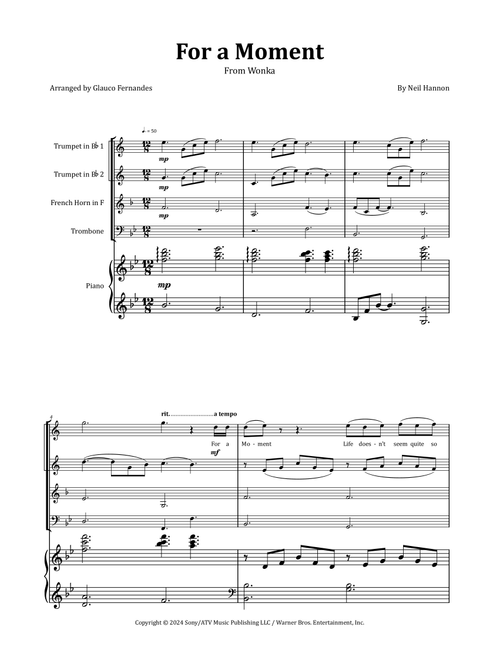 For A Moment (Arr. Glauco Fernandes) - Neil Hannon (Brass Ensemble)