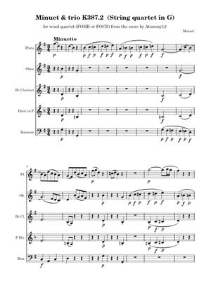 Mozart, Wolfgang Amadeus - String Quartet No.14 in G major, K.387