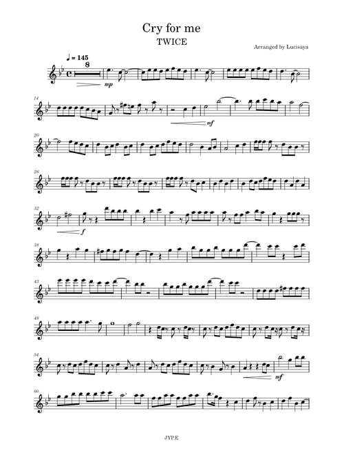 Cry For Me – TWICE Cry For Me (TWICE) - for flute