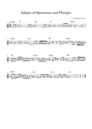 Adagio of Spartacus and Phrygia – Aram Khachaturian Sheet Music for ...