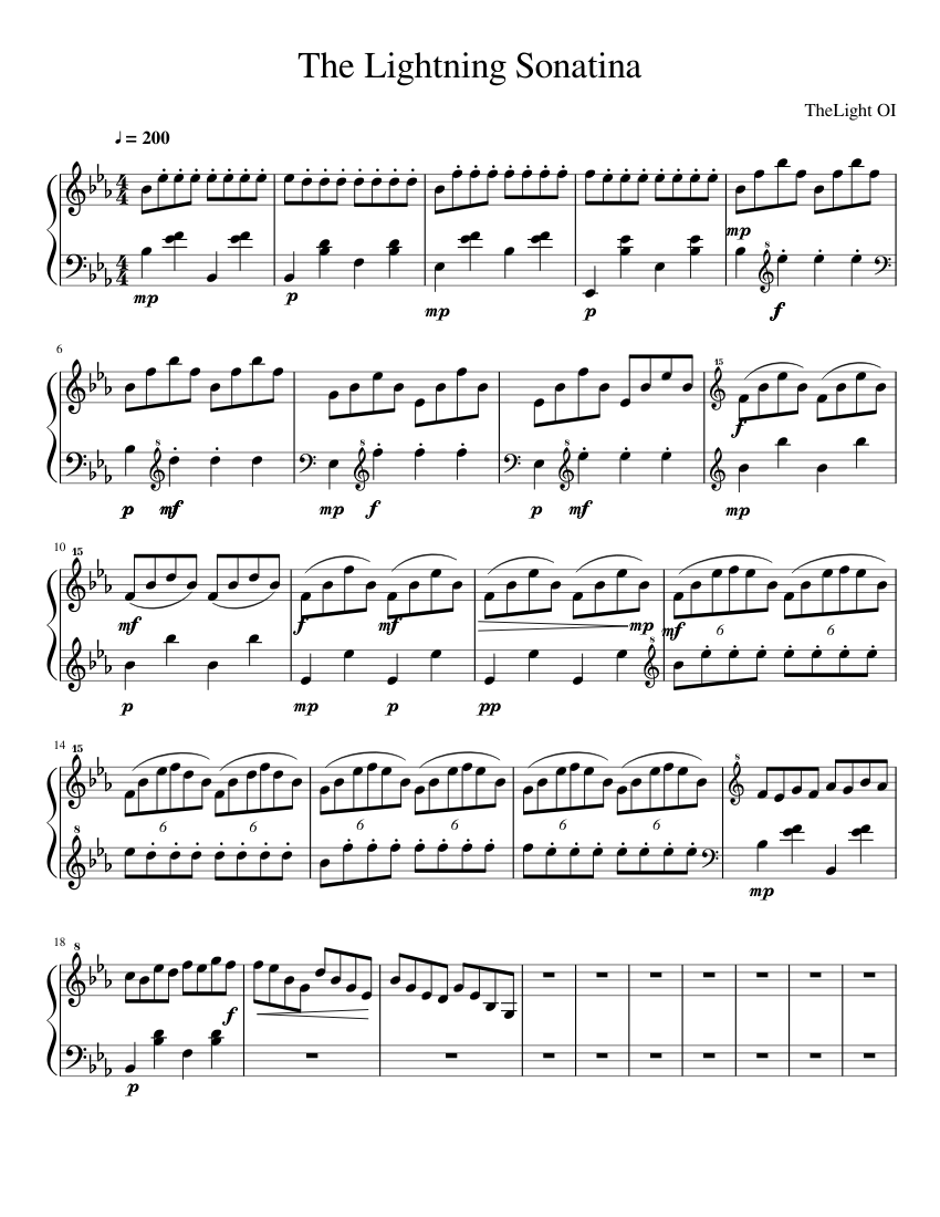 The Lightning Sonatina Sheet music for Piano (Solo) 