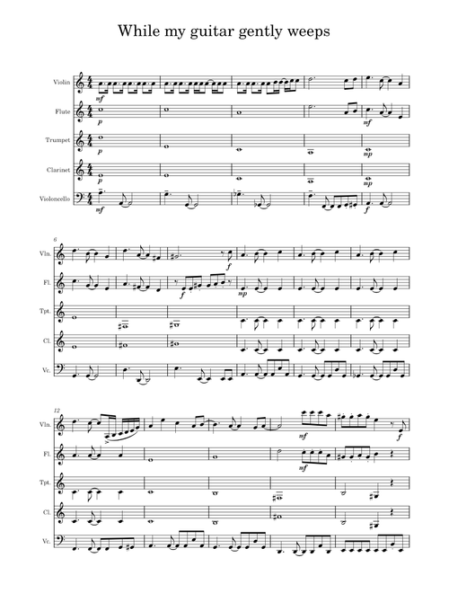 While my guitar gently weeps – The Beatles
