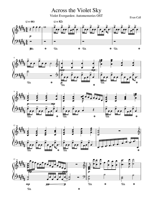 Across the Violet Sky - Violet Evergarden OST (Piano Solo Cover)