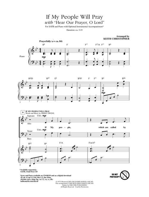 If My People Will Pray (Arr. Keith Christopher) - Jimmy Owens (Choral, SATB)