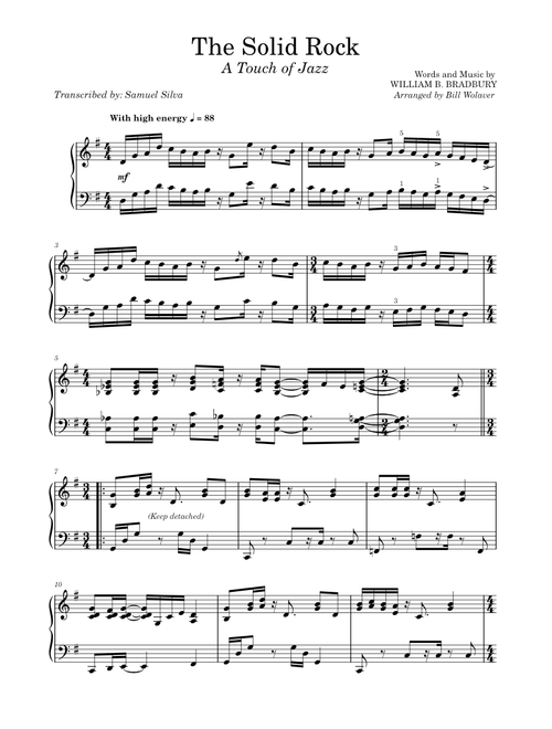 The Solid Rock - Arr. Bill Wolaver