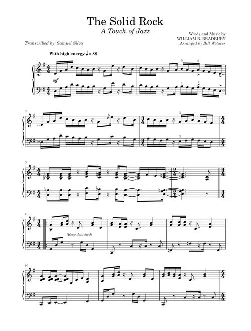 The Solid Rock - Arr. Bill Wolaver