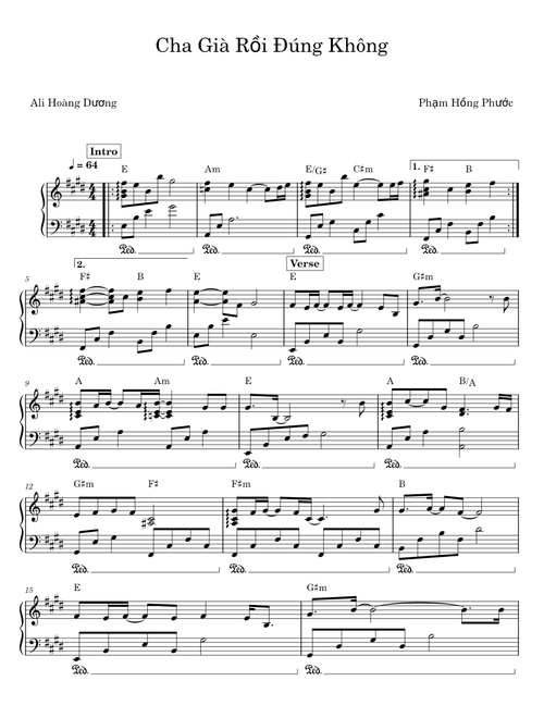 Cha già rồi đúng không - Phạm Hồng Phước